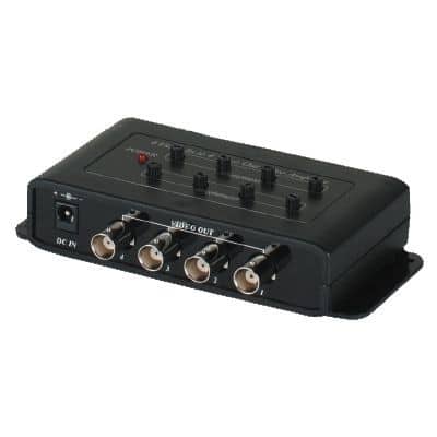 Coaxial Video Amplifier 4x BNC Input to 4x BNC Output