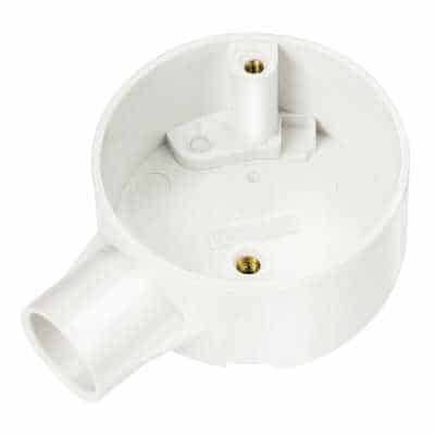 20mm White PVC Terminal Conduit Box