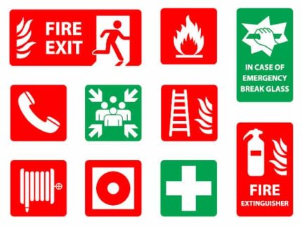 Fire Exit Signs and Labels