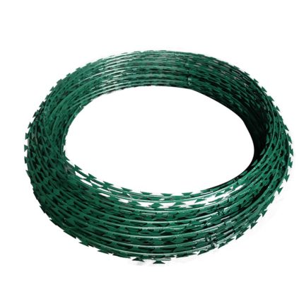 Galvanized Green Razor Wire 450mm