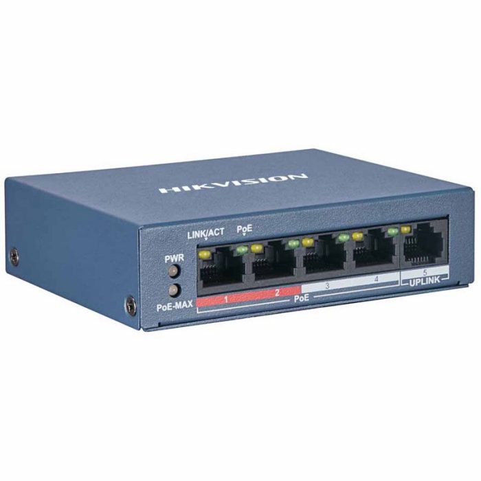 Hikvision DS-3E0105P-E 4 ports 100Mbps Unmanaged PoE Switch
