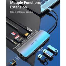 Vention Multi-function 8-in-1 USB-C Docking Station