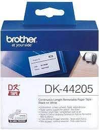 Brother DK-44205 Black on white Label Tape