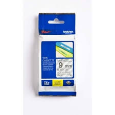 Brother Label Tape 9mm Black on Clear