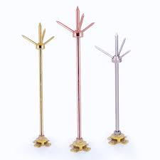 Complete Set of Lightening Arrestor, Copper Rod (5/8"X4'), Gunmetal Base & Brass Nut