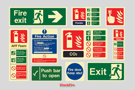 Fire Exit Signs and Labels