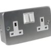powermax 13amp Twin socket metal clad