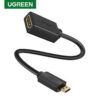 UGREEN Mini HDMI Male to HDMI Female Adapter Cable 22cm (Black) - UG- 20137