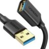 Ugreen USB 2.0 A Male to A Female Cable 1.5m (Black)-UG-10315