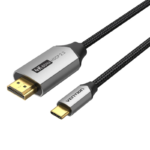 Vention Cotton Braided USB-C to HDMI Cable 1M Black Aluminum Alloy Type