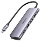Ugreen UG- 15598 6 in 1 Multifunction Adapter USB-C To USB 3.0 A ( 3 port ) + 4K HDMI + RJ45 + PD
