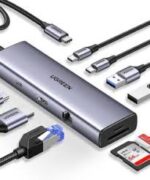 Ugreen UG- 35625 8 in 1 Multifunction Adapter USB-C to USB-A 3.2 ( 2port) + USB-C 3.2 ( 2 port ) +2 4K HDMI + 4K DP + PD port