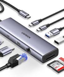 Ugreen UG- 35625 8 in 1 Multifunction Adapter USB-C to USB-A 3.2 ( 2port) + USB-C 3.2 ( 2 port ) +2 4K HDMI + 4K DP + PD port