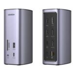 Ugreen UG-90325 12-in-1 Fast Charge Universal Docking Station 2 x USB-A 3.2 Gen 1, 1 x USB-A Gen 2 Port, 2 x HDMI, 1 x DisplayPort Video Output, 1 x USB-C 3.2 Gen 2 Port, RJ45, USB-C Host Connection, Triple Display Support, 3.5mm Combo Audio Jack