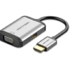 Vention HDMI to HDMI+VGA Converter 0.15M Gray Metal Type