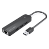 Vention 3-Port USB 2.0 Hub with 100M Ethernet Adapter 0.15M Black