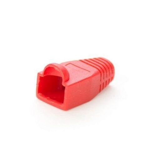 RJ45 Strain Relief Boots Red PVC Type 50 Pack