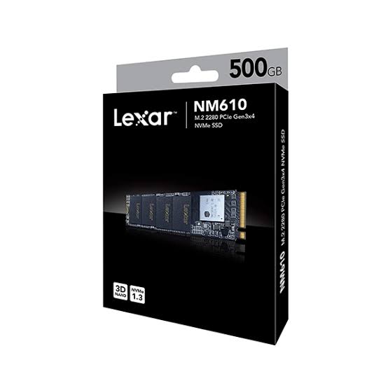 LEXAR SSD NM610PRO 500GB NVME GE3 2280 Internal Disk 3000MB/s LNM610P500G-RNNNG